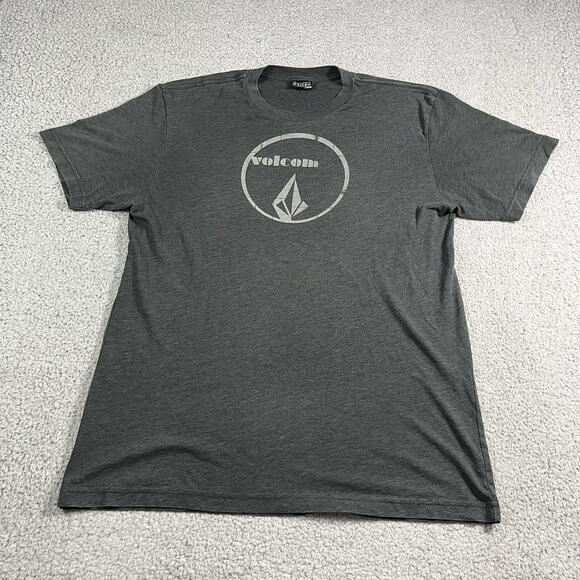 Volcom Stone Shirt Mens L Gray Surf Skate Y2K Short Sleeve Vintage Grunge - Picture 1 of 15